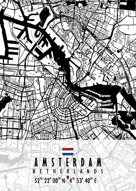 Amsterdam Map Netherlands