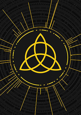 Gold Sacred Geometry Glyph