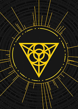 Gold Glyph Mandala Rune