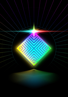 Neon Glyph Mandala Rune