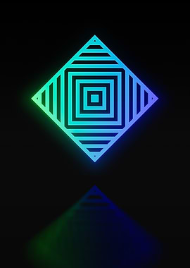 Neon Geometric Glyph Rune