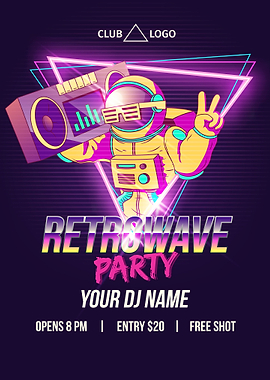 Retrowave music party
