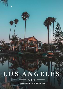 Los Angeles Coordinate Art