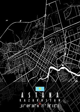 Astana Map Kazakhstan