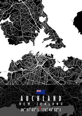 Auckland Map New Zealand