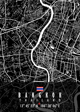 Bangkok Map Thailand