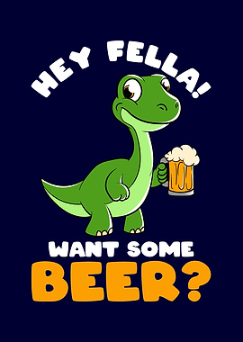 Beer Dino with Beer TRex