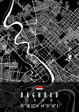 Baghdad Map Iraq