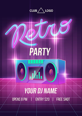 Retrowave music party