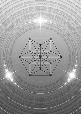 Gray Sacred Geometry Glyph