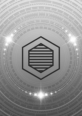 Grey Sacred Geometry Glyph