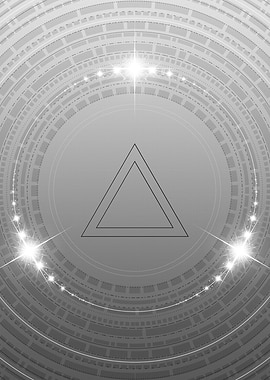 Grey Geometric Glyph Rune