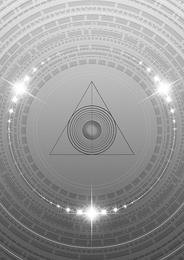Gray Sacred Geometry Glyph