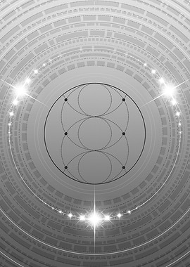 Grey Geometric Glyph Rune