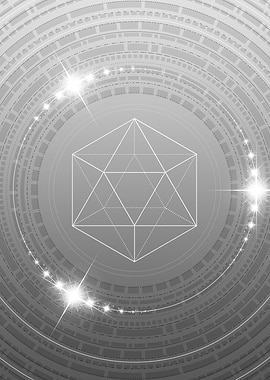 Gray Sacred Geometry Glyph