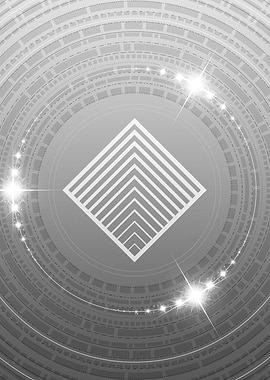 Grey Geometric Glyph Rune