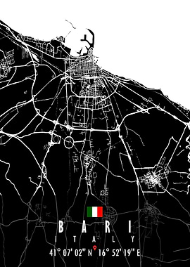 Bari Map Italy