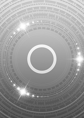 Grey Geometric Glyph Rune