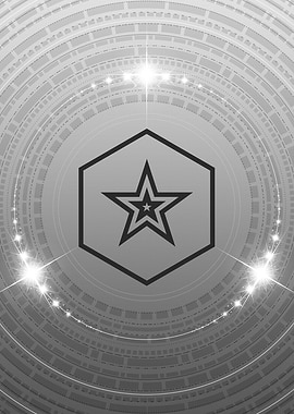 Grey Geometric Glyph Rune