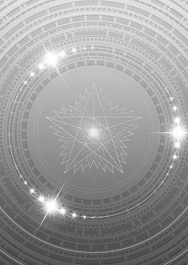 Grey Sacred Geometry Glyph