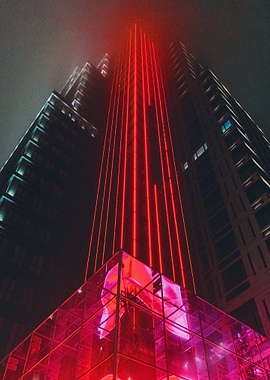 Red beams of neon