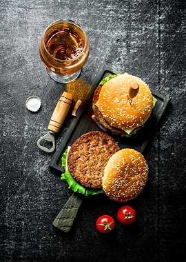 Burgers and beer