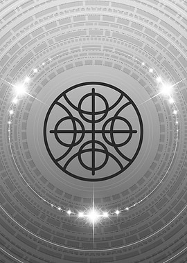 Gray Geometric Glyph Sign