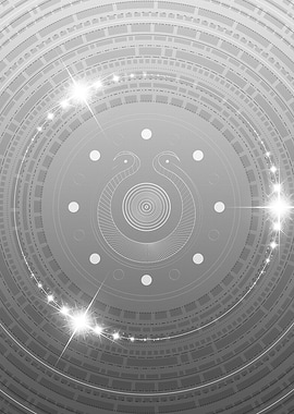 Gray Geometric Glyph Sign