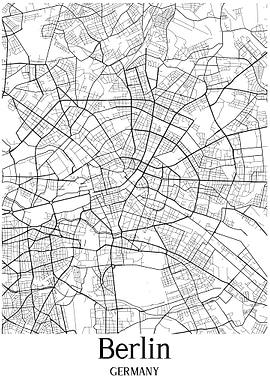 Berlin City Map Germany
