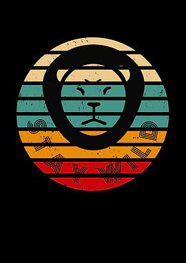 Stay Wild Lion Retro Style