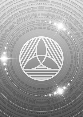 Gray Geometric Glyph Sign