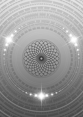 Grey Sacred Geometry Glyph
