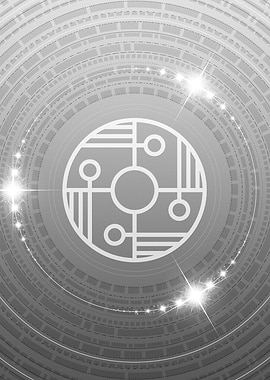 Gray Sacred Geometry Glyph