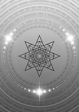 Gray Glyph Mandala Rune