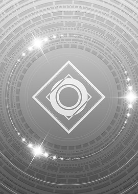 Gray Sacred Geometry Glyph