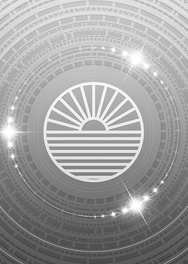 Grey Sacred Geometry Glyph