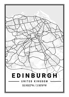 Edinburgh City Map England