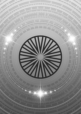 Grey Sacred Geometry Glyph