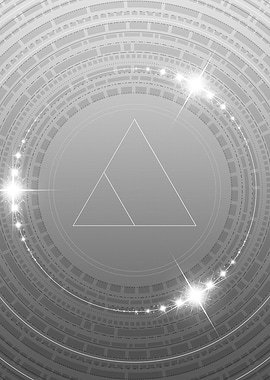 Gray Sacred Geometry Glyph