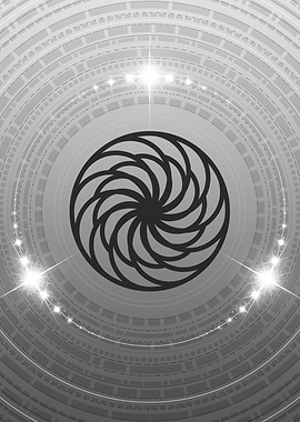 Grey Sacred Geometry Glyph