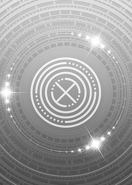 Gray Geometric Glyph Sign