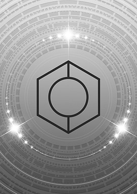 Grey Sacred Geometry Glyph