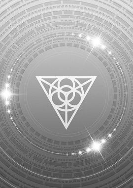 Gray Geometric Glyph Sign