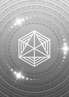 Gray Geometric Glyph Sign