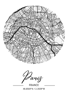Paris City Map France