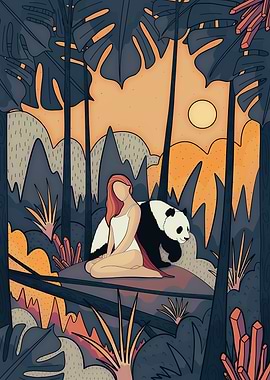 The panda and the girl