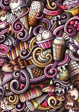 IceCream Doodle Pattern 07