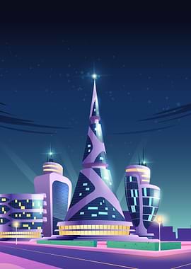 Future night city