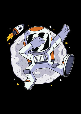 ASTRONAUT DABBING IN SPACE