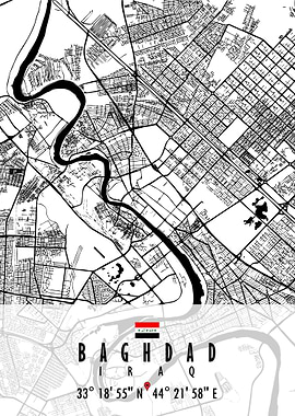 Baghdad Map Iraq